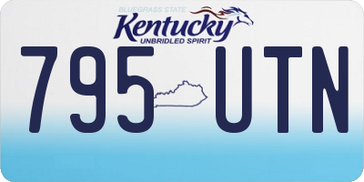 KY license plate 795UTN