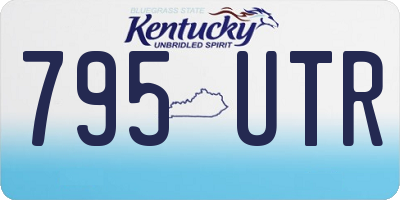 KY license plate 795UTR