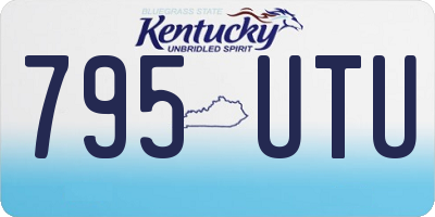 KY license plate 795UTU