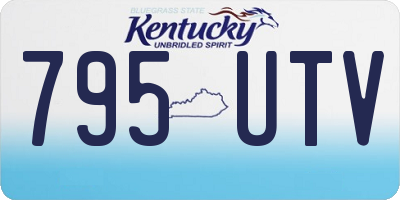 KY license plate 795UTV