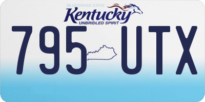 KY license plate 795UTX