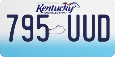 KY license plate 795UUD