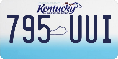 KY license plate 795UUI