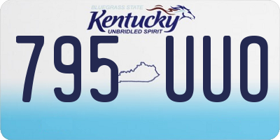 KY license plate 795UUO