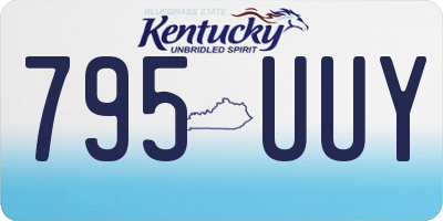 KY license plate 795UUY