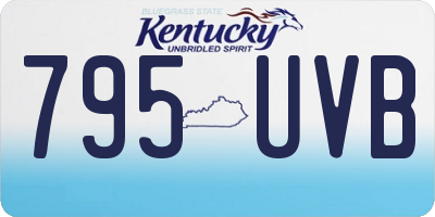KY license plate 795UVB