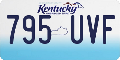 KY license plate 795UVF