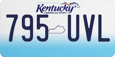 KY license plate 795UVL