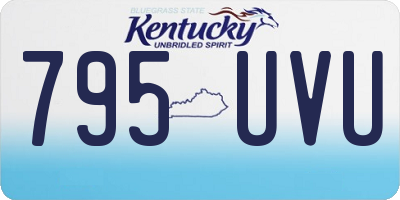 KY license plate 795UVU