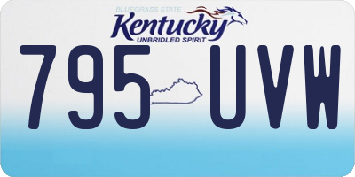 KY license plate 795UVW