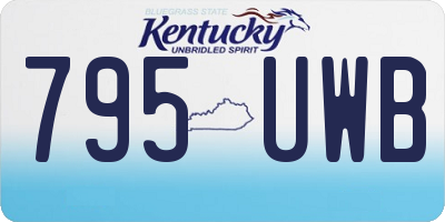 KY license plate 795UWB