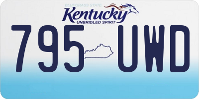 KY license plate 795UWD