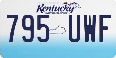 KY license plate 795UWF