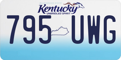 KY license plate 795UWG