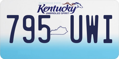 KY license plate 795UWI