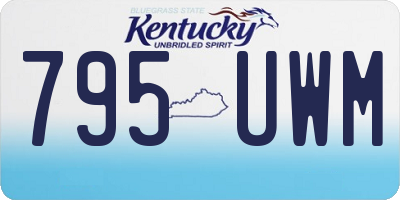 KY license plate 795UWM