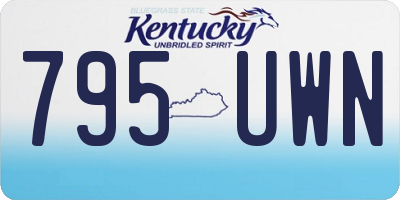 KY license plate 795UWN