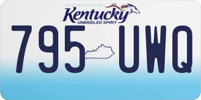 KY license plate 795UWQ