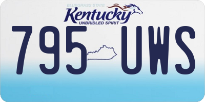 KY license plate 795UWS