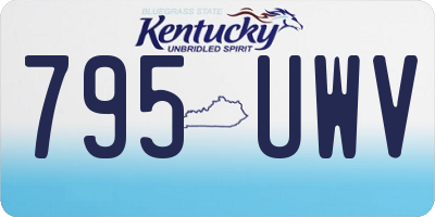 KY license plate 795UWV