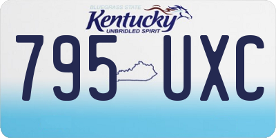 KY license plate 795UXC