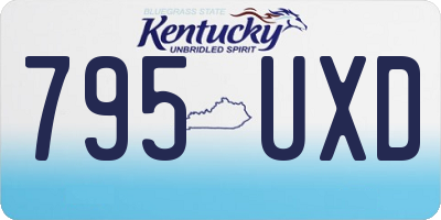 KY license plate 795UXD