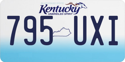 KY license plate 795UXI