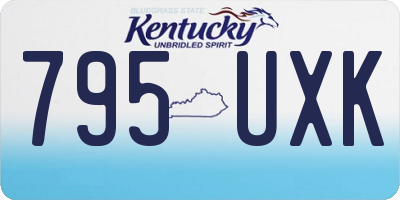 KY license plate 795UXK