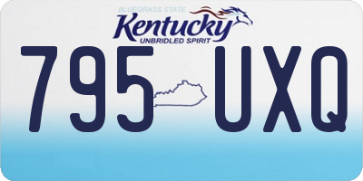 KY license plate 795UXQ
