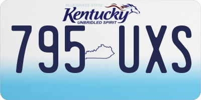 KY license plate 795UXS
