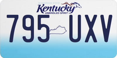 KY license plate 795UXV