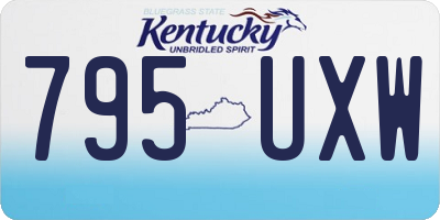 KY license plate 795UXW