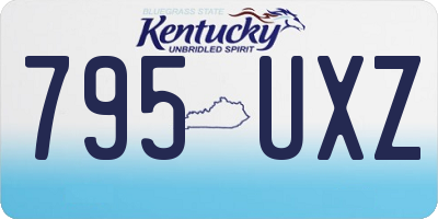 KY license plate 795UXZ