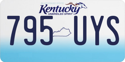 KY license plate 795UYS