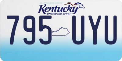 KY license plate 795UYU