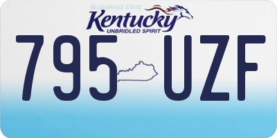 KY license plate 795UZF