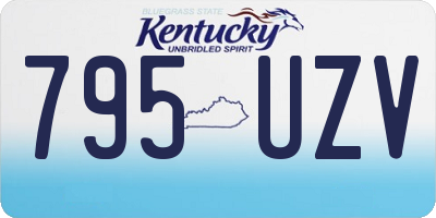 KY license plate 795UZV
