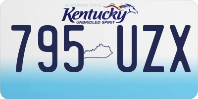 KY license plate 795UZX