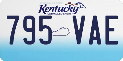 KY license plate 795VAE