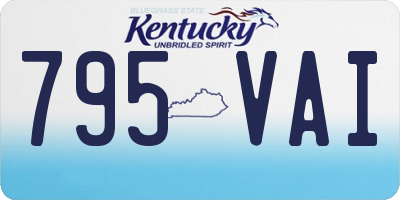 KY license plate 795VAI