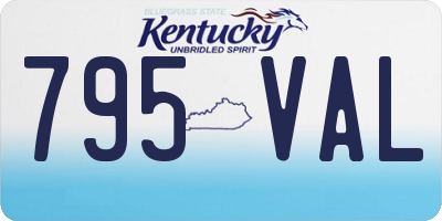 KY license plate 795VAL