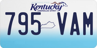 KY license plate 795VAM