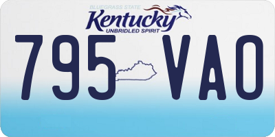 KY license plate 795VAO