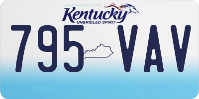 KY license plate 795VAV