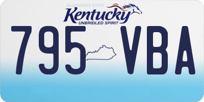 KY license plate 795VBA