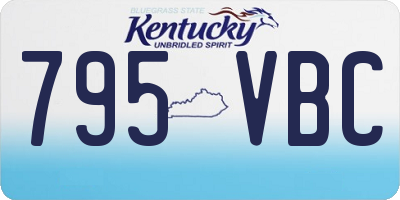 KY license plate 795VBC