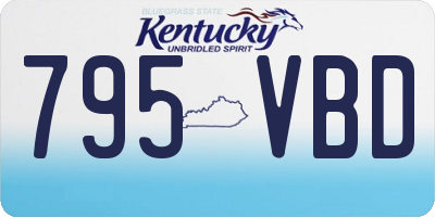 KY license plate 795VBD