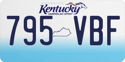 KY license plate 795VBF
