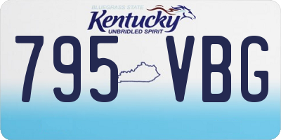 KY license plate 795VBG