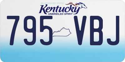 KY license plate 795VBJ